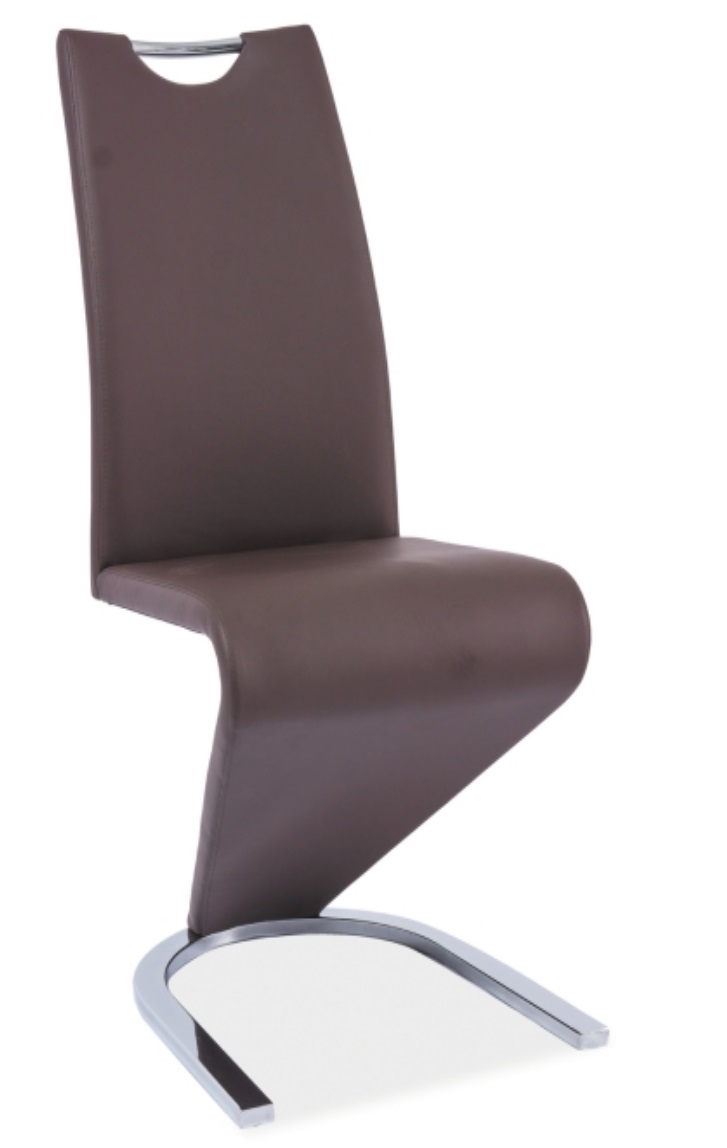 krzesło do jadalni-krzesła do salonu-krzesła ekoskóra-krzesło brąz